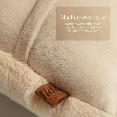 Miniatura 4 de UnHide Squish Almohada lumbar – Almohada de piel sintética – Almohada extra suave – Forma rectangular, relleno de poliéster – Lavable a máquina