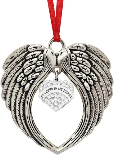 Miniatura 8 de JUPPE Regalos conmemorativos, regalos de condolencias por la pérdida de un padre amado, madre, alas de ángel, adorno de Navidad, decoración de un Un