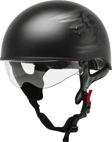 Miniatura 5 de GMAX HH-65 Naked DOT aprobado medio casco para motocicleta, ciclomotor, scooter y más