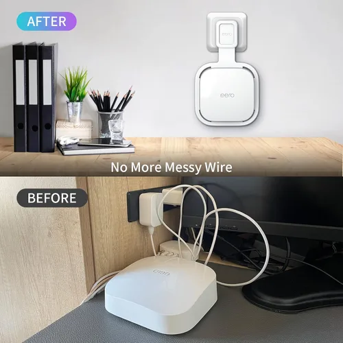 Miniatura 3 de Soporte de montaje en pared para sistema Wi-Fi de malla eero Pro 6e/Pro 6, soporte de montaje en pared para malla de tres bandas eero Pro 6e