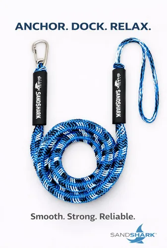Miniatura 2 de SandShark Línea de muelle elástico de anclaje de alta calidad. Accesorios de barco Línea de anclaje que absorbe los golpes en anclajes y muelles