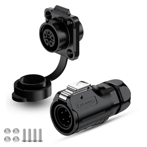 Miniatura 14 de CNLINKO Conector Circular de Panel IP68 M16 de Plástico de 3 Pines Macho y Hembra Eléctrico Impermeable Arnés de Cables Automático Soldadura