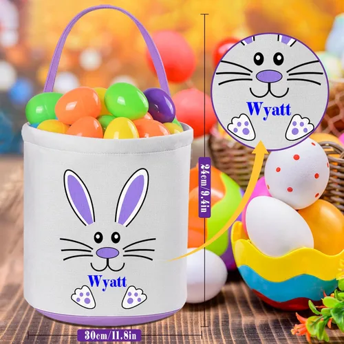 Miniatura 3 de Cesta de Pascua personalizada, cestas de Pascua Touber para niños y niñas, cestas de Pascua para niños, cesta de Pascua personalizada, regalos