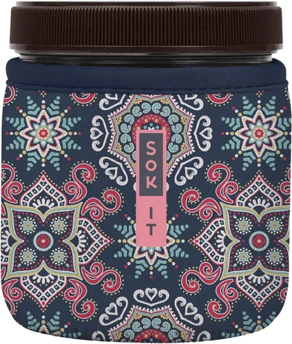 Miniatura 115 de Sok It IceCreamSok - Funda de neopreno aislada (flores abstractas, pintas de helado cónicas)
