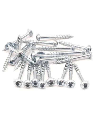 Miniatura 5 de IMSCREWS Tornillos de agujero de bolsillo #8 de 1-1/2 pulgadas, 50 unidades, tornillos de madera de cabeza cuadrada de arandela, rosca gruesa