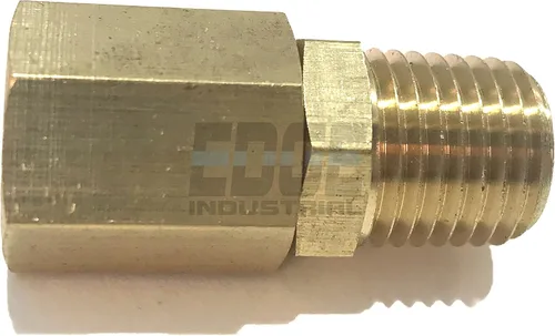 Adaptador giratorio macho de latón 1/4" NPT combustible/aire/agua/aceite/gas WOG (Cantidad 01)