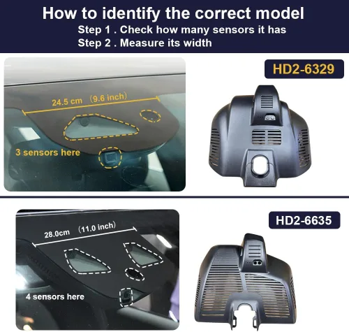 Miniatura 3 de Fitcamx Cámara de tablero delantera 2K+trasera 1080P para Mercedes-Benz Clase C C300 (HD2-6329) Sedan Coupe Cabriolet 2022-2025, aspecto OEM, video