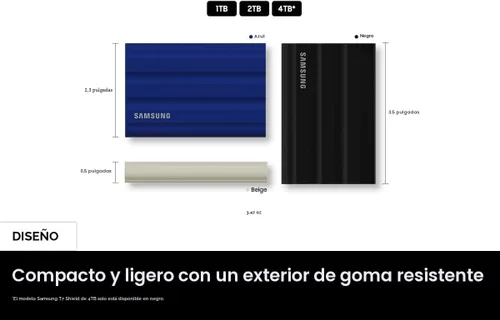 Miniatura 4 de Samsung T7 Shield 2TB, SSD portátil, hasta 1050MB/s, USB 3.2 Gen2, resistente, clasificación IP65, para fotógrafos, creadores de contenido