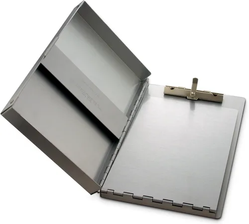 Miniatura 4 de Saunders Portaformularios Snapak de aluminio reciclado, tamaño de notas, Gris