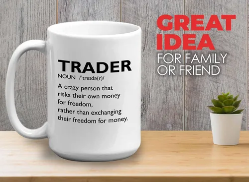 Miniatura 2 de Taza de café del mercado de valores – Definición del comerciante Crazy Person – Day Trader Brokers Asesor financiero Inversor Ahorro de oficina