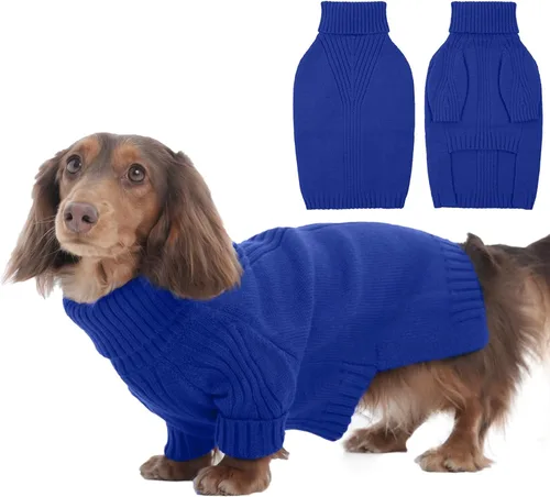 Miniatura 8 de IECOii Suéter extragrande para perro, suéteres térmicos cálidos para perros de raza gigante, ropa de punto, cuello alto de invierno, elástica