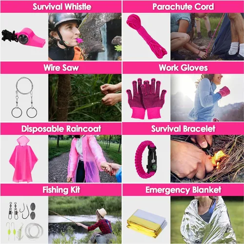 Miniatura 5 de Kit de supervivencia de emergencia y kit de primeros auxilios, kit de defensa personal, kit de seguridad, equipo de supervivencia y equipamiento