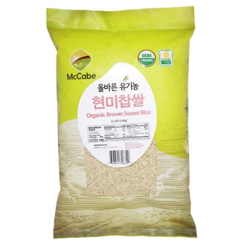 Miniatura 4 de McCabe Arroz dulce integral orgánico, rico en fibras y minerales, certificado USDA y CCOF, arroz integral pegajoso, producto de Estados Unidos, 12