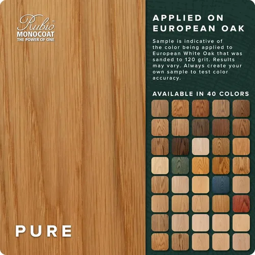 Miniatura 2 de Rubio Monocoat Acabado de Aceite para Madera 650 pies² - Puro Oil Plus 2C Aceite de Linaza para Madera de Secado Rápido y Ecológico para Uso Pure
