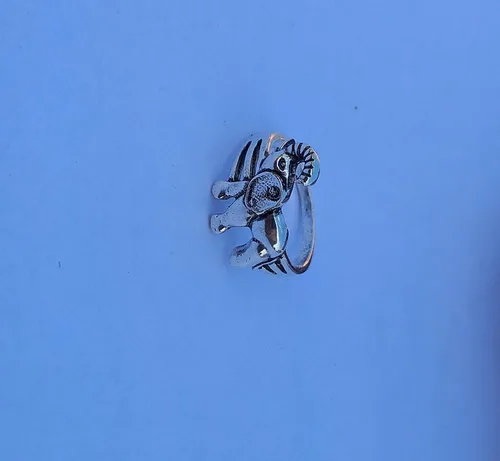 Miniatura 6 de Elephant Animal Ring New 925 Sterling Silver Plated Band Lucky Elephant Ring