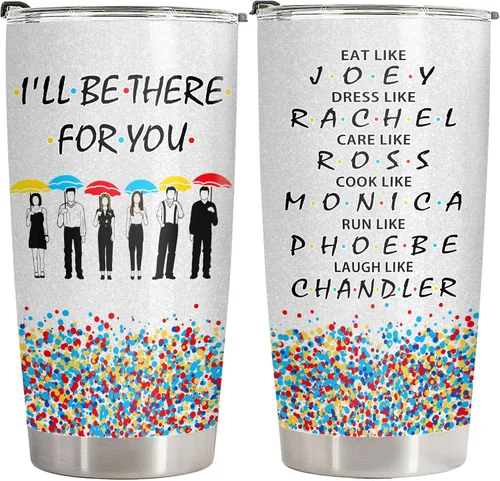 34HD Regalos para amigos, vaso con tapa, acero inoxidable de 20 onzas, taza de café para mejores amigos, regalos de cumpleaños para mujeres y Estaré