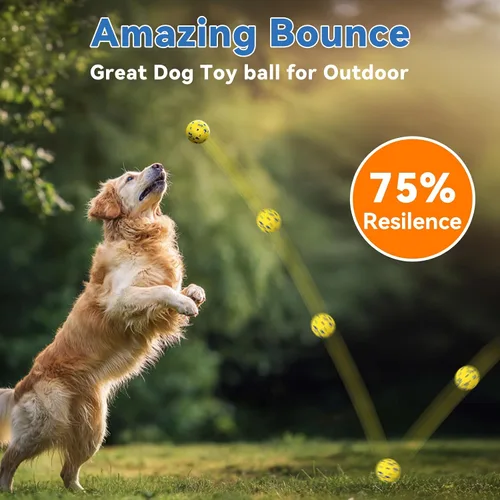 Miniatura 4 de Pelota de juguete indestructible para perros, pelotas de tenis duraderas para masticadores agresivos, pelotas flotantes y de alto rebote