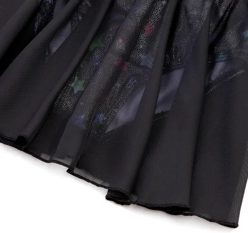 Miniatura 97 de EQSJIU Leotardo de baile de manga larga para niñas, vestido de ballet brillante con copo de nieve, tutú con falda tutú para niñas