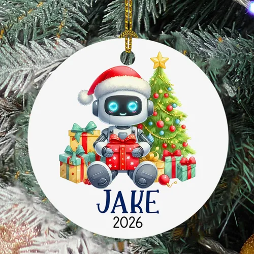 Miniatura 20 de Adorno de cristal de Navidad personalizado con nombre, muñeco de nieve personalizado para árbol de Navidad 2025, nuevo adorno de Navidad para bebé