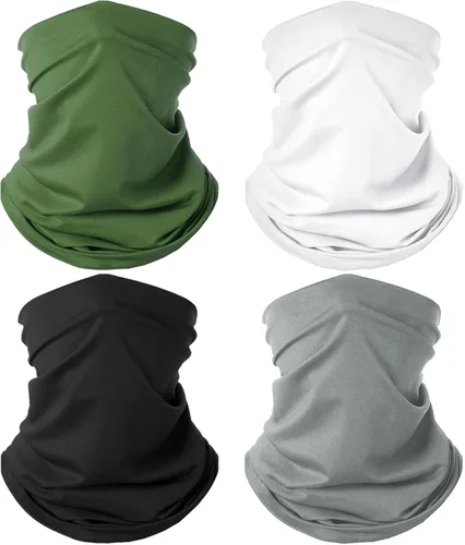 Miniatura 8 de 4 Pack Neck Gaiter Cooling Breathable Face Mask Summer UV Protection Bandana Gator Scarf for Men Women