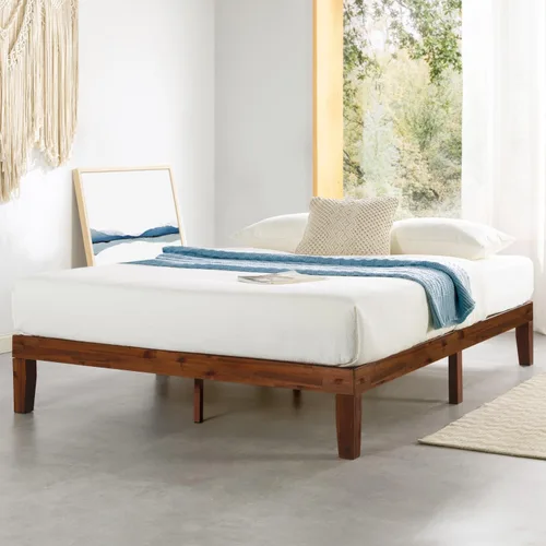 Miniatura 26 de Mellow Naturalista Classic - Cama de plataforma de madera maciza de 12 pulgadas con listones de madera, tamaño individual XL, pino natural Natural