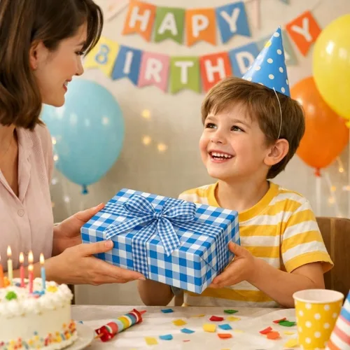 Miniatura 5 de Burymento Papel de regalo de tablero de ajedrez azul, papel de regalo para cumpleaños, baby shower, San Valentín, día de la madre, graduación, boda