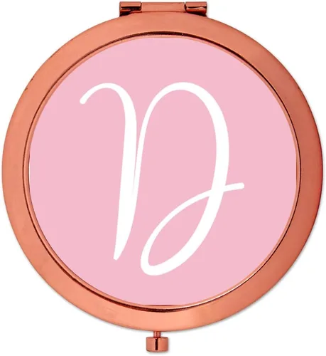 Miniatura 7 de Andaz Press Espejo compacto de oro rosa, regalo de boda de dama de honor, rosa rubor, paquete de 1, despedida de soltera, despedida de soltera, Maid