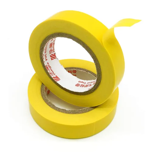 Miniatura 2 de Maveek 10 rollos de cintas eléctricas de PVC, autoadhesivas, impermeables, aislantes amarillas, clasificadas hasta 600 voltios y 176 °F, 0.6 x 49.2