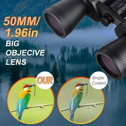 Miniatura 4 de Prismáticos de alta potencia de 20 x 50 para adultos, binoculares de visión grande, impermeables, compactos, con visión de poca luz