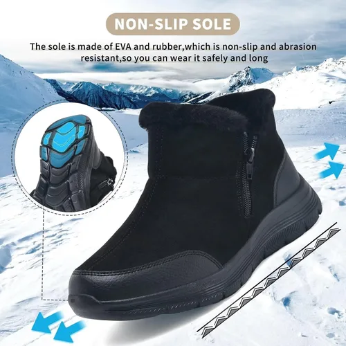 Miniatura 6 de TIOSEBON Botas de invierno con forro de piel para mujer, antideslizantes, resistentes