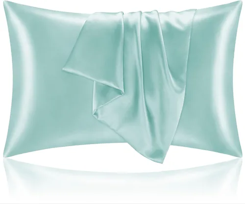 Miniatura 147 de Bedelite Funda de almohada de satén para el cuerpo, súper suave y refrescante, para el cabello y la piel, transpirable, sedosa y larga, 20 x 54 Rosa