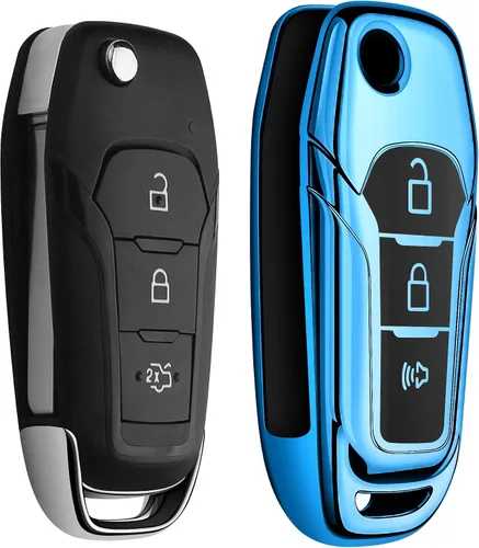 Miniatura 4 de Tukellen Funda para llavero Ford de TPU suave, protección completa, compatible con Ford F150 F250 F350 F450 F550 Explorer Ranger Escape Key Shell