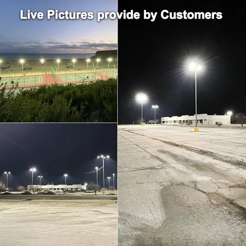 Miniatura 8 de Luces LED de estacionamiento de 480 V 150 W 21000 LM LED Shoebox Pole Lights Fixture 400W HID/HPS Reemplazo 5000K IP65 AC 277-480V UL Listado