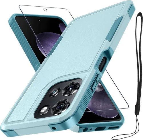 Miniatura 66 de Funda compatible con Moto G 5G 2024, cuerpo completo, resistente, resistente, a prueba de golpes, con correa de cordón, protector de pantalla