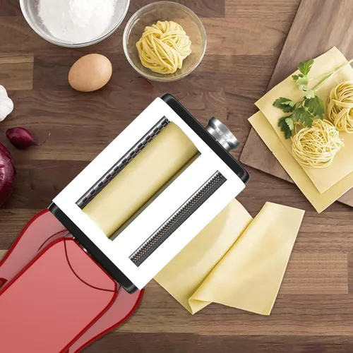 Miniatura 4 de Accesorio para máquina de pasta para todos los mezcladores Kitchenaid, accesorios para mezclador de fideos Kitchen Aid 3 en 1 incluyendo rodillo