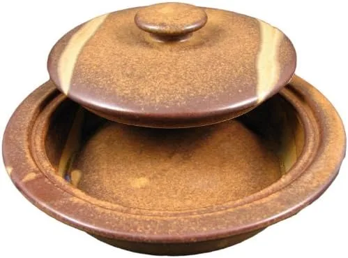 Miniatura 2 de PRADO STONEWARE COLLECTION - Plato para hornear cacerola coleccionable y funcional, calentador de tortillas, color marrón rústico