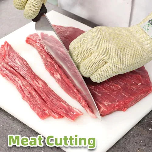 Miniatura 6 de Guantes Schwer SlicePro ultraduraderos resistentes a cortes ANSI A9 PR1501, guante de corte reforzado 10X de grado alimenticio, guantes de mandolina
