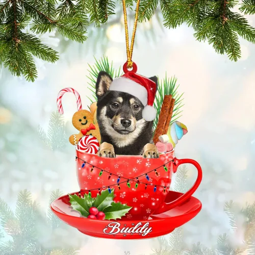 Miniatura 79 de Alaskan Malamute - Adorno acrílico personalizado para perro en taza, adorno de Navidad personalizado para perro 2023, decoración de árbol