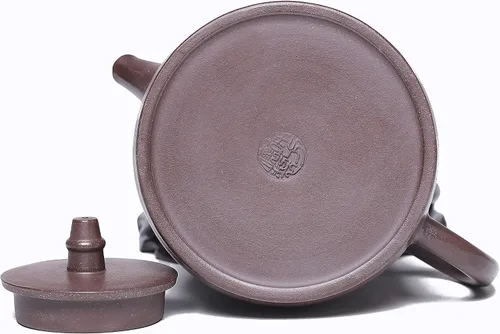 Miniatura 5 de Zisha - Tetera grande de 14.2 onzas, arcilla china genuina Yixing hecha a mano, tetera con filtro, infusor Kung Fu de hojas sueltas, arcilla púrpura