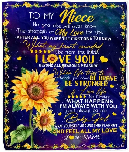 Miniatura 7 de Manta personalizada con texto en inglés «To My Niece», de Aunt Auntie Uncle Always Remember How Much I Love You Moon Butterfly Birthday Christmas