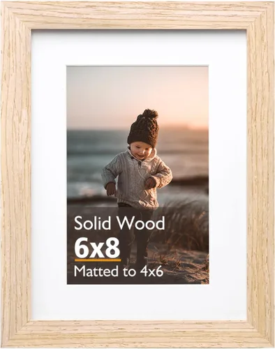 Miniatura 69 de KINLINK 3.5x5 Picture Frame, Ash Black Solid Wood Frame with Plexiglass for Table Top and Wall Mounting, Photo Frame for Horizontal or Vertical
