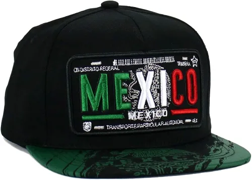 Miniatura 3 de Gorra de béisbol de algodón con diseño de placa de automóvil de los Estados de México