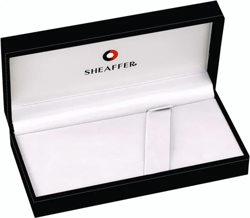 Miniatura 2 de Sheaffer Bolígrafo de rayas con ribete de placa cromada, color negro azabache