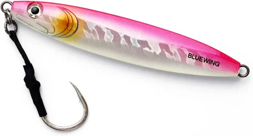 Miniatura 32 de BLUEWING Señuelos de pesca para agua salada de paso lento, plantillas verticales de 2.82 oz-35.27 oz cebo de hundimiento de peces con gancho