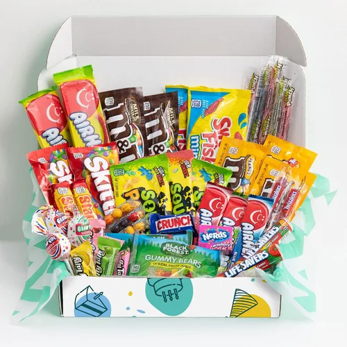 Miniatura 3 de Cesta de regalo de cumpleaños para hombre, caja de aperitivos abundante (paquete de cuidado de 50 piezas) Jerky, nueces, patatas fritas, pretzels