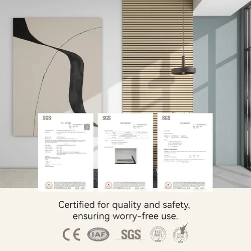 Miniatura 7 de Paneles de pared acústicos de MDF Upick absorbentes de sonido, paquete de 4 paneles de pared de espuma a prueba de sonido de 48 x 24 pulgadas y Roble
