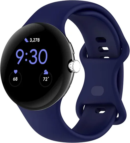 Miniatura 16 de Correa Compatible con Google Pixel Watch 1/2/3/4 (41mm), Pulsera de Reemplazo de Silicona Suave Deportiva para Google Pixel Watch 41mm Negro