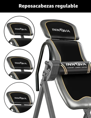 Miniatura 6 de Innova Health and Fitness Inversion Table with Adjustable Headrest, Reversible Ankle Holders, and 300 lb Weight Capacity