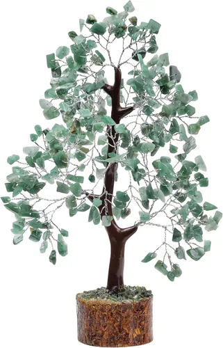 Miniatura 8 de FASHIONZAADI - Árbol de cristal de aventurina verde, cristales y piedras, árbol de gemas, decoración de piedras preciosas curativas y cristales