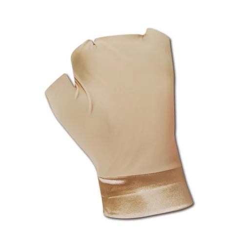 Miniatura 2 de Occunomix MC450M - Guantes de soporte, sin dedos, nailon y elastano para manos y muñeca, talla M, color beige (un par)